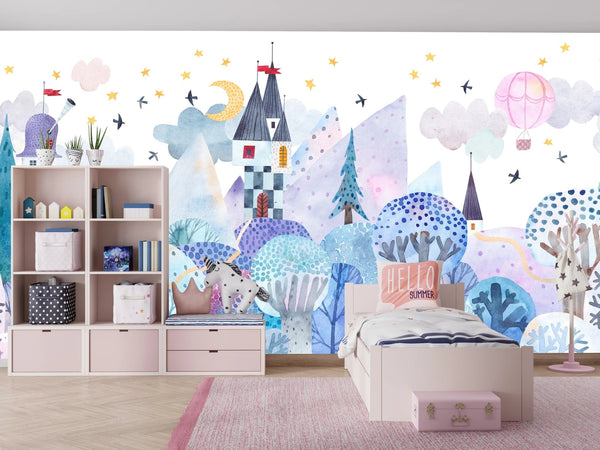 Bright Winter Wallpaper, Village Mural, Oversized Custom Size Wall Art, Non - Woven, Non - Adhesive, Modern Wall Paper, Removable - Adawall Wallpaper - Registered Trade Accounts Only, Wallpaper Wholesale Account - W77945 - Adawall Wholesale - Wallpaper Wholesaler