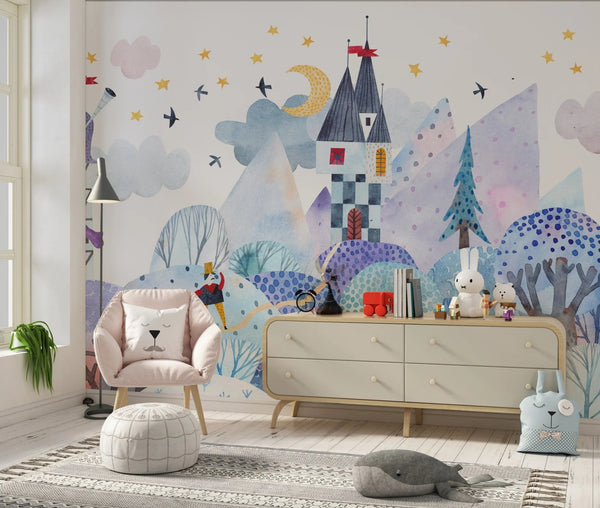 Bright Winter Wallpaper, Village Mural, Oversized Custom Size Wall Art, Non - Woven, Non - Adhesive, Modern Wall Paper, Removable - Adawall Wallpaper - Registered Trade Accounts Only, Wallpaper Wholesale Account - W77945 - Adawall Wholesale - Wallpaper Wholesaler