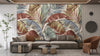 Brown and Green Leaves Wallpaper, Natural Wall Mural, Oversized Custom Size Wall Art, Non - Woven, Non - Adhesive, Modern Wall Paper, Removable - Adawall Wallpaper - Registered Trade Accounts Only, Wallpaper Wholesale Account - W77491 - Adawall Wholesale - Wallpaper Wholesaler