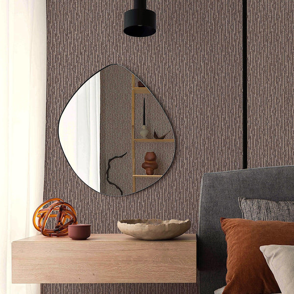 Brown Diamond Shapes Wallpaper, Shiny 3D Deep Embossed Lines Stylish Modern Wallcovering - Adawall Wallpaper - Registered Trade Accounts Only, Wallpaper Wholesale Account - 23205-5 - Adawall Wholesale - Wallpaper Wholesaler