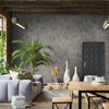 Brown Distressed Metallic Wallpaper, Deep Embossed Shiny Rustic Aged Industrial Design - Walloro High End Wallcoverings & More