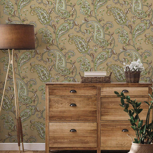 Brown Luxury Paisley Deep Embossed Wallpaper, Traditional Rich Textured Wallcovering - Adawall Wallpaper - Registered Trade Accounts Only, Wallpaper Wholesale Account - 9903-4 - Adawall Wholesale - Wallpaper Wholesaler