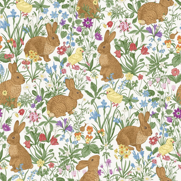 Bunnies and Chicks Wallpaper, Seamless Pattern Mural, Oversized Custom Size Wall Art, Non - Woven, Non - Adhesive, Modern Wall Paper, Removable - Adawall Wallpaper - Registered Trade Accounts Only, Wallpaper Wholesale Account - W78069 - Adawall Wholesale - Wallpaper Wholesaler