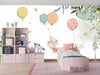 Bunnies Wallpaper, Fly Balloons Mural, Oversized Custom Size Wall Art, Non - Woven, Non - Adhesive, Modern Wall Paper, Removable - Adawall Wallpaper - Registered Trade Accounts Only, Wallpaper Wholesale Account - W77662 - Adawall Wholesale - Wallpaper Wholesaler