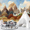 Castle and Dragon Wallpaper, Painted Style Mural, Oversized Custom Size Wall Art, Non - Woven, Non - Adhesive, Modern Wall Paper, Removable - Adawall Wallpaper - Registered Trade Accounts Only, Wallpaper Wholesale Account - W77836 - Adawall Wholesale - Wallpaper Wholesaler