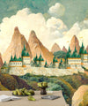 Castle Wallpaper, Mountain Landscape Mural, Oversized Custom Size Wall Art, Non - Woven, Non - Adhesive, Modern Wall Paper, Removable - Adawall Wallpaper - Registered Trade Accounts Only, Wallpaper Wholesale Account - W77834 - Adawall Wholesale - Wallpaper Wholesaler