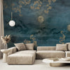 Celestial Moon Wall Mural, Moon Phases Blue Wallpaper, Large Space Custom Size Wall Covering, Non - Woven, Non - Pasted, Removable, Washable, Art - Adawall Wallpaper - Registered Trade Accounts Only, Wallpaper Wholesale Account - SE303-1 - Adawall Wholesale - Wallpaper Wholesaler