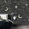 Celestial Pattern Wallpaper, Black Background Mural, Oversized Custom Size Wall Art, Non - Woven, Non - Adhesive, Modern Wall Paper, Removable - Adawall Wallpaper - Registered Trade Accounts Only, Wallpaper Wholesale Account - W77799 - Adawall Wholesale - Wallpaper Wholesaler