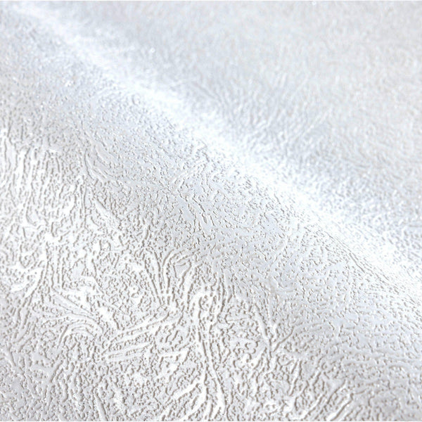 Chic 3D Embossed Wallpaper, Off White Glittering Solid Color Modern Wall Paper for Home and Commercial Use, Non-Woven - Walloro High End Wallcoverings & More