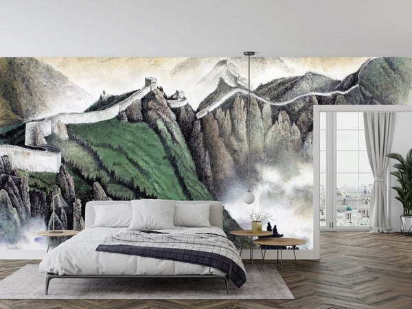 Chinese Wall Wallpaper, Painted Style Mural, Oversized Custom Size Wall Art, Non - Woven, Non - Adhesive, Modern Wall Paper, Removable - Adawall Wallpaper - Registered Trade Accounts Only, Wallpaper Wholesale Account - W77835 - Adawall Wholesale - Wallpaper Wholesaler