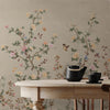 Chinoiserie Floral Blossoms Wall Mural, Green Botanical Tree Flowers Wallpaper, Custom Size Wall Covering, Non - Woven, Non - Adhesive, Removable, Washable - Adawall Wallpaper - Registered Trade Accounts Only, Wallpaper Wholesale Account - FJ303-3 - Adawall Wholesale - Wallpaper Wholesaler