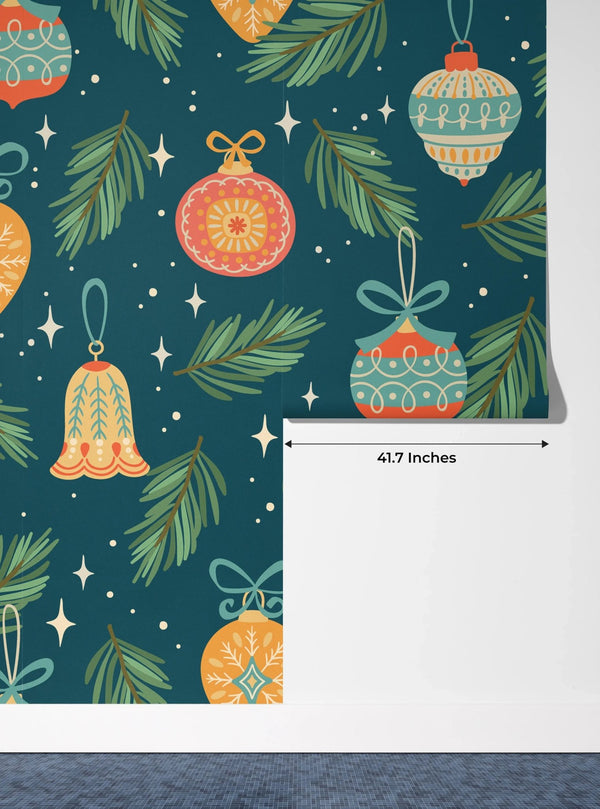 Christmas Decorations Wallpaper, Seamless Pattern Mural, Oversized Custom Size Wall Art, Non - Woven, Non - Adhesive, Modern Wall Paper, Removable - Adawall Wallpaper - Registered Trade Accounts Only, Wallpaper Wholesale Account - W78050 - Adawall Wholesale - Wallpaper Wholesaler