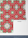 Christmas Poinsettia Retro Wallpaper, Seamless Pattern Mural, Oversized Custom Size Wall Art, Non - Woven, Non - Adhesive, Modern Wall Paper, Removable - Adawall Wallpaper - Registered Trade Accounts Only, Wallpaper Wholesale Account - W78032 - Adawall Wholesale - Wallpaper Wholesaler