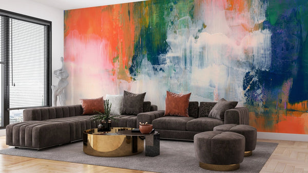 Colorful Texture Wallpaper, Acrylic Mural, Oversized Custom Size Wall Art, Non - Woven, Non - Adhesive, Modern Wall Paper, Removable - Adawall Wallpaper - Registered Trade Accounts Only, Wallpaper Wholesale Account - W77594 - Adawall Wholesale - Wallpaper Wholesaler
