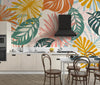 Colorful Tropical Leaves Wallpaper, Seamless Pattern Mural, Oversized Custom Size Wall Art, Non - Woven, Non - Adhesive, Modern Wall Paper, Removable - Adawall Wallpaper - Registered Trade Accounts Only, Wallpaper Wholesale Account - W77733 - Adawall Wholesale - Wallpaper Wholesaler