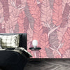 Coral Tropical Leaves Wallpaper, Seamless Pattern Mural, Oversized Custom Size Wall Art, Non - Woven, Non - Adhesive, Modern Wall Paper, Removable - Adawall Wallpaper - Registered Trade Accounts Only, Wallpaper Wholesale Account - W78061 - Adawall Wholesale - Wallpaper Wholesaler