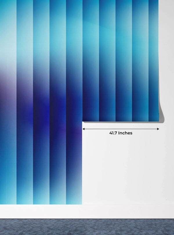 Corrugated Glass Effect Wallpaper, Cool Blue Mural, Oversized Custom Size Wall Art, Non - Woven, Non - Adhesive, Modern Wall Paper, Removable - Adawall Wallpaper - Registered Trade Accounts Only, Wallpaper Wholesale Account - W77796 - Adawall Wholesale - Wallpaper Wholesaler