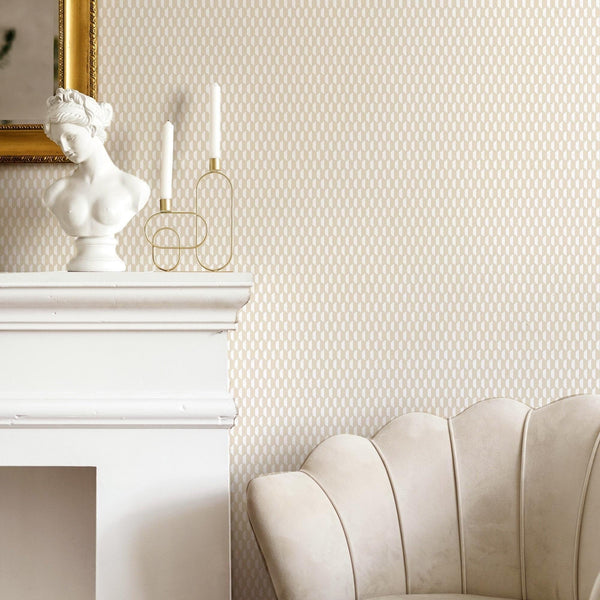 Cream Elegant Hexagon Embossed Wallpaper, Small Honeycomb Grid Pattern Textured wallcovering - Adawall Wallpaper - Registered Trade Accounts Only, Wallpaper Wholesale Account - 23208-2 - Adawall Wholesale - Wallpaper Wholesaler