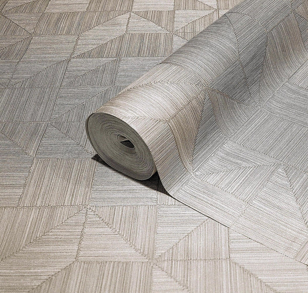 Cream Modern Geometric Shapes Wallpaper, Embossed Rich Textured Contemporary Wallcovering - Adawall Wallpaper - Registered Trade Accounts Only, Wallpaper Wholesale Account - 23209-2 - Adawall Wholesale - Wallpaper Wholesaler