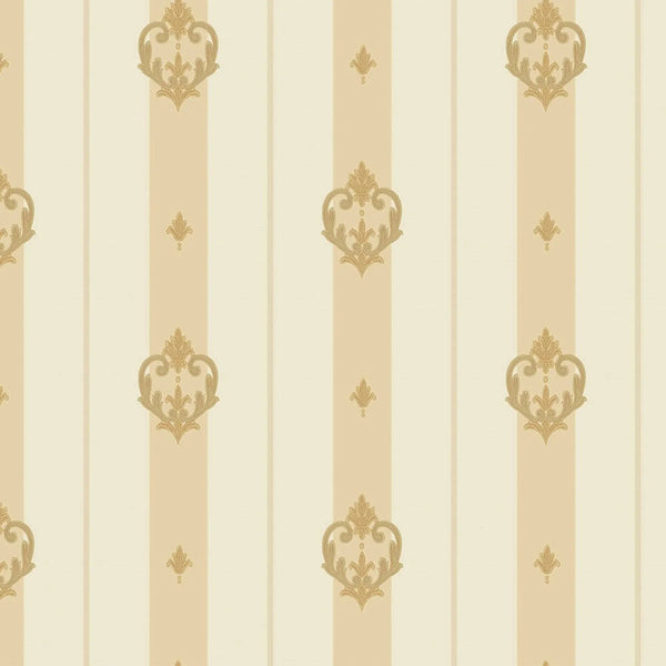 Cream Ornate Striped Wallpaper, Deep Embossed Regal Vintage Damask Wallcovering - Adawall Wallpaper - Registered Trade Accounts Only, Wallpaper Wholesale Account - 7804-1 - Adawall Wholesale - Wallpaper Wholesaler