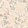 Cream Timeless Floral Embossed Rose Wallpaper, Flocked Vivid Color Rose Flowers Pattern - Walloro High End Wallcoverings & More