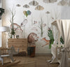 Cute Animals, Trees Wallpaper, White Background Mural, Oversized Custom Size Wall Art, Non - Woven, Non - Adhesive, Modern Wall Paper, Removable - Adawall Wallpaper - Registered Trade Accounts Only, Wallpaper Wholesale Account - W77652 - Adawall Wholesale - Wallpaper Wholesaler