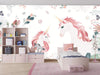 Cute Unicorns Wallpaper, Floral Mural, Oversized Custom Size Wall Art, Non - Woven, Non - Adhesive, Modern Wall Paper, Removable - Adawall Wallpaper - Registered Trade Accounts Only, Wallpaper Wholesale Account - W77783 - Adawall Wholesale - Wallpaper Wholesaler