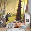 Cute Wild Forest Wallpaper, Wolf and Bunnies Mural, Oversized Custom Size Wall Art, Non - Woven, Non - Adhesive, Modern Wall Paper, Removable - Adawall Wallpaper - Registered Trade Accounts Only, Wallpaper Wholesale Account - W78113 - Adawall Wholesale - Wallpaper Wholesaler