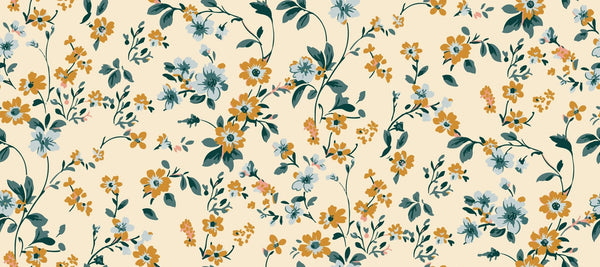 Cute Wildflowers Wallpaper, Seamless Pattern Mural, Oversized Custom Size Wall Art, Non - Woven, Non - Adhesive, Modern Wall Paper, Removable - Adawall Wallpaper - Registered Trade Accounts Only, Wallpaper Wholesale Account - W78005 - Adawall Wholesale - Wallpaper Wholesaler