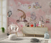 Cycling Animals with Balloons Wallpaper, Watercolor Mural, Oversized Custom Size Wall Art, Non - Woven, Non - Adhesive, Modern Wall Paper, Removable - Adawall Wallpaper - Registered Trade Accounts Only, Wallpaper Wholesale Account - W77781 - Adawall Wholesale - Wallpaper Wholesaler