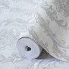 Damask Deep Embossed Wallpaper, Light Gray, White Luxury 3D Non - Pasted Wallcovering, Shimmering, Traditional Non - Woven Wall Decor - Adawall Wallpaper - Registered Trade Accounts Only, Wallpaper Wholesale Account - 1401-3 - Adawall Wholesale - Wallpaper Wholesaler