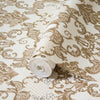 Damask Flocked Velvet Feel Wallpaper, White Gold Deep 3D Embossed Quilted Texture Luxury Wallcovering, Non - Woven - Adawall Wallpaper - Registered Trade Accounts Only, Wallpaper Wholesale Account - 1411-5 - Adawall Wholesale - Wallpaper Wholesaler
