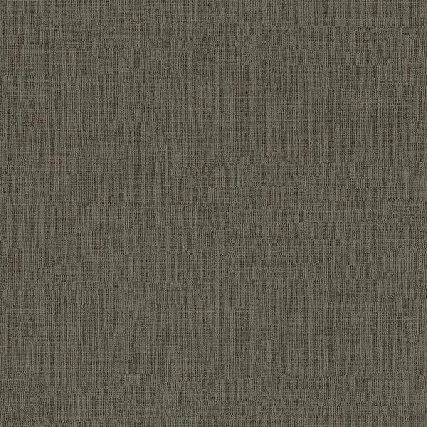 Dark Brown Linen Textured Modern Textured Wallpaper, Brown Solid Color Fabric Touch Contemporary Wallcovering - Walloro High End Wallcoverings & More