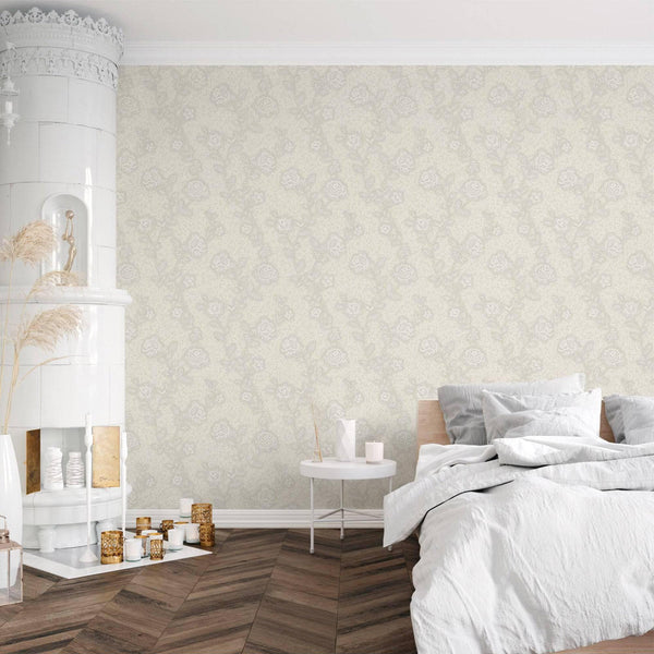 Decorative Gray Flowered Embossed Wallpaper, Home Wall Decor, Aesthetic Wallpaper, Textured Wallcovering Non - Adhesive - 41.7”W X 393”H - Adawall Wallpaper - Registered Trade Accounts Only, Wallpaper Wholesale Account - 1010-5 - Adawall Wholesale - Wallpaper Wholesaler