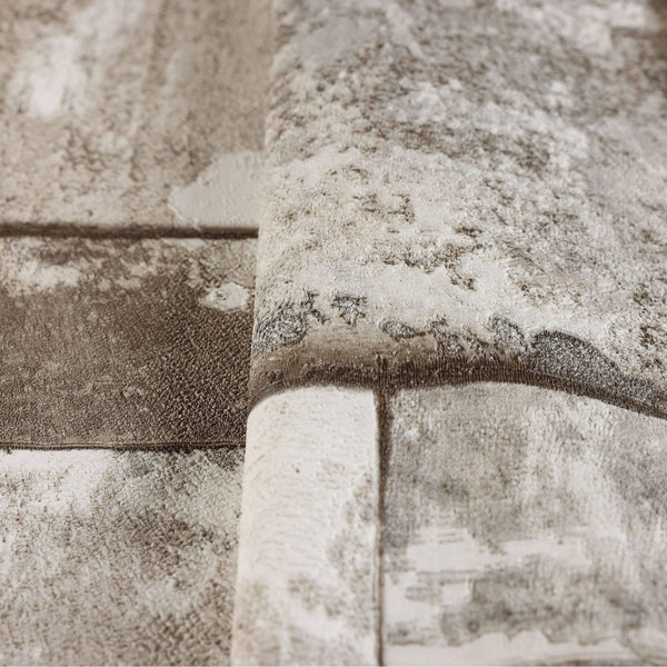 Decorative Rusted Beige, Gray Stone Metallic Wallpaper, Realistic 3D Embossed Wall Decor, Industrial Aesthetic Wallcovering - Walloro High End Wallcoverings & More