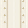 Decorative Striped Embossed Wallpaper, Cream, Silver 3D Boho Art Deco Ornate Home Wall Decor, Washable - Walloro High End Wallcoverings & More