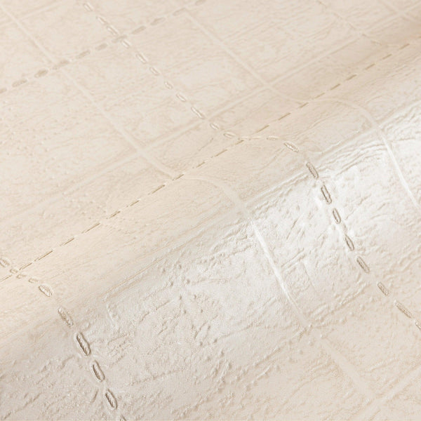 Deep Embossed Geometric Beigie, Home Wall Decor, Aesthetic Wallpaper, Textured Wallcovering Non-Adhesive and Non-Peel - Walloro High End Wallcoverings & More