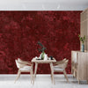 Red Burgundy Wallpaper, Leather Effect Watercolor Mural, Oversized Custom Size Wall Art, Non-Woven, Non-Adhesive, Modern Wall Paper, Removable