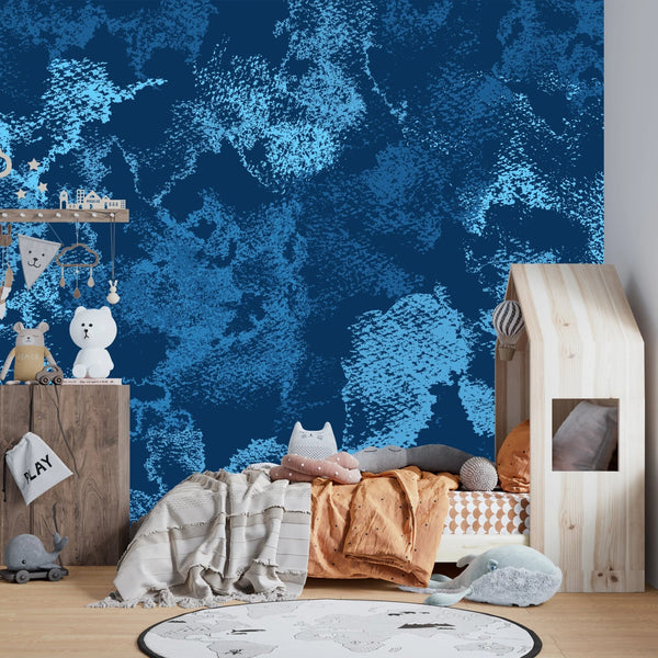 Dirty Blue Wallpaper, Navy Pattern Mural, Oversized Custom Size Wall Art, Non - Woven, Non - Adhesive, Modern Wall Paper, Removable - Adawall Wallpaper - Registered Trade Accounts Only, Wallpaper Wholesale Account - W77915 - Adawall Wholesale - Wallpaper Wholesaler