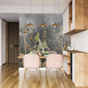 Dried Flowers Wallpaper, Grey Background Mural, Oversized Custom Size Wall Art, Non - Woven, Non - Adhesive, Modern Wall Paper, Removable - Adawall Wallpaper - Registered Trade Accounts Only, Wallpaper Wholesale Account - W77989 - Adawall Wholesale - Wallpaper Wholesaler