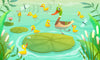 Duck Family Wallpaper, Lake Mural, Oversized Custom Size Wall Art, Non - Woven, Non - Adhesive, Modern Wall Paper, Removable - Adawall Wallpaper - Registered Trade Accounts Only, Wallpaper Wholesale Account - W78133 - Adawall Wholesale - Wallpaper Wholesaler