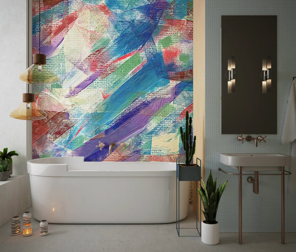 Edgy Graffiti Style Wallpaper, Neon Colors Mural, Oversized Custom Size Wall Art, Non - Woven, Non - Adhesive, Modern Wall Paper, Removable - Adawall Wallpaper - Registered Trade Accounts Only, Wallpaper Wholesale Account - W78214 - Adawall Wholesale - Wallpaper Wholesaler