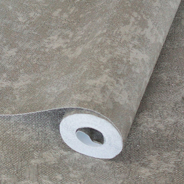 Elegant 3D Embossed Wallpaper, Gray Plain Color Distressed Pattern Modern Abstract Wallcovering, Sturdy Large 114 sq ft Roll - Walloro High End Wallcoverings & More