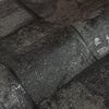 Elegant Black Stone Metallic Wallpaper, Realistic 3D Embossed Wall Decor, Industrial Aesthetic Wallcovering - Walloro High End Wallcoverings & More