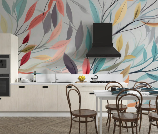 Elegant Floral Wallpaper, Seamless Pattern Mural, Oversized Custom Size Wall Art, Non - Woven, Non - Adhesive, Modern Wall Paper, Removable - Adawall Wallpaper - Registered Trade Accounts Only, Wallpaper Wholesale Account - W77879 - Adawall Wholesale - Wallpaper Wholesaler