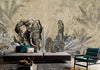 Elephant Jungle Wall Mural, Light Green Forest Animal Theme Wallpaper, Oversized Wall Art, Non - Woven, Non - Pasted, Removable, Exotic Wall Paper, Washable - Adawall Wallpaper - Registered Trade Accounts Only, Wallpaper Wholesale Account - A321-1 - Adawall Wholesale - Wallpaper Wholesaler