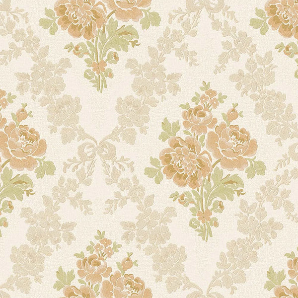 Embossed Floral Wallpaper, White Home Wall Decor, Aesthetic Wallpaper, Textured Wallcovering Non-Adhesive and Non-Peel and Stick - Walloro High End Wallcoverings & More