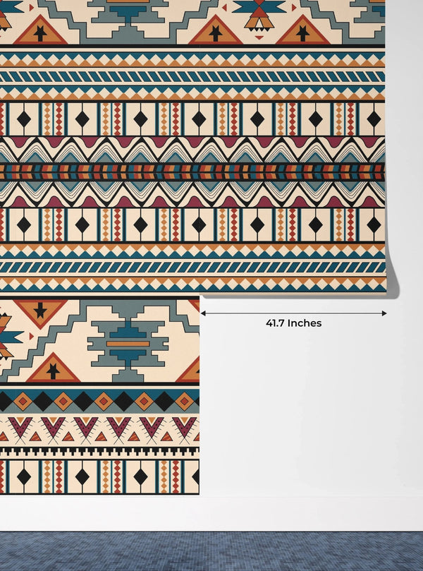 Ethnic Geometrical Wallpaper, Seamless Pattern Mural, Oversized Custom Size Wall Art, Non - Woven, Non - Adhesive, Modern Wall Paper, Removable - Adawall Wallpaper - Registered Trade Accounts Only, Wallpaper Wholesale Account - W77703 - Adawall Wholesale - Wallpaper Wholesaler