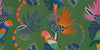 Exotic Abstract Wallpaper, Parrots Mural, Oversized Custom Size Wall Art, Non - Woven, Non - Adhesive, Modern Wall Paper, Removable - Adawall Wallpaper - Registered Trade Accounts Only, Wallpaper Wholesale Account - W77858 - Adawall Wholesale - Wallpaper Wholesaler