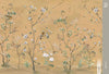 Extra Large Chinoiserie Floral Wallpaper, Birds Blossom Yellow Wall Mural, Custom Size, Luxury, Modern Wall Paper, Non-Pasted, Washable, Removable (Copy) - Walloro High End Wallcoverings & More